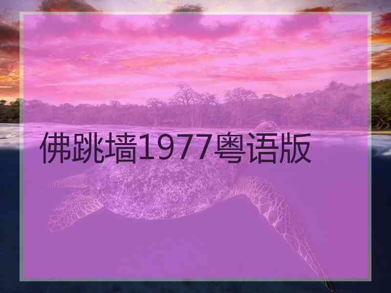 佛跳墙1977粤语版