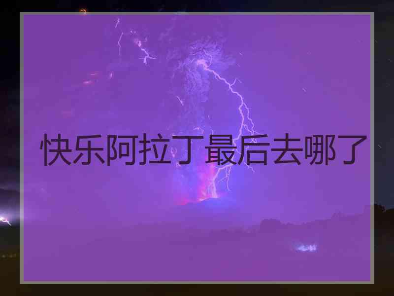 快乐阿拉丁最后去哪了