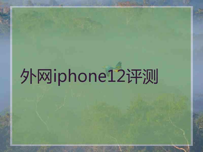 外网iphone12评测