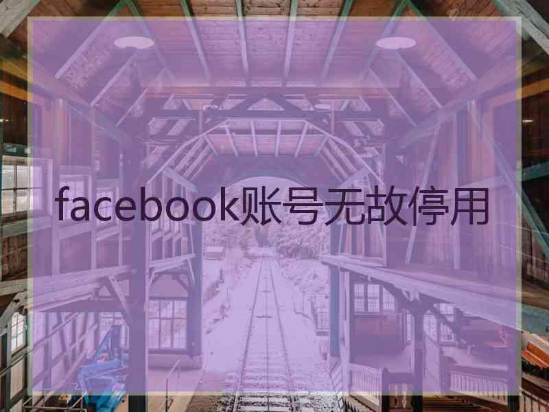 facebook账号无故停用