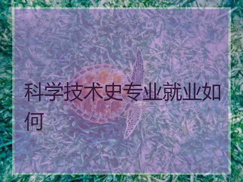 科学技术史专业就业如何