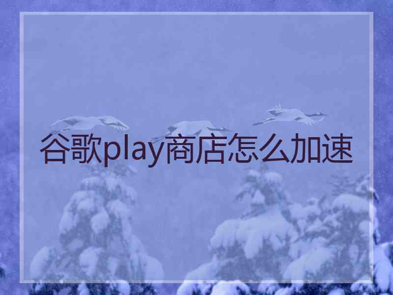 谷歌play商店怎么加速