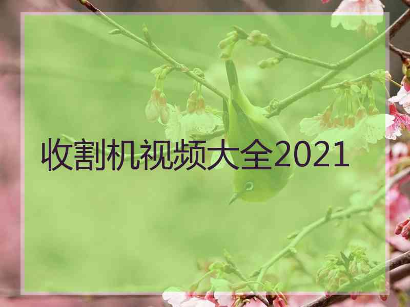 收割机视频大全2021