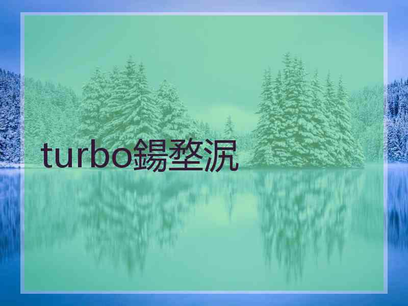 turbo鍚堥泦